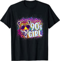 90s Girls Birthday Party Rainbow Leopard Print 1990s Women T-Shirt