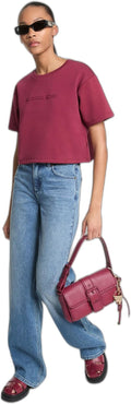 Women's Mk Embossed Logo Oversized Cropped T-Shirt