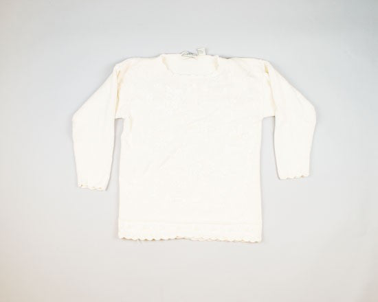 White Holiday Floral-Small Christmas Sweater