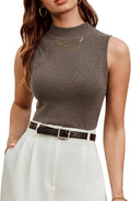Womens Wool Blend Slim Fit Sweater Soft Turtleneck Casual Tank 2026
