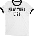 Men’s Distressed Ringer Tee - Retro New York City Athletic Style T-Shirt