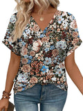 Womens Summer Tops Short Dolman Sleeve Shirts 2026 Fashion V Neck Outfits Clothes