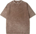 Men’s Oversized T-Shirts – Washed Cotton Loose Fit Tees, Drop Shoulder Crew Neck, Vintage Baggy Style Streetwear Tops