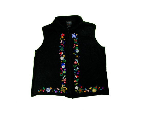 Lots Of Buttons-Medium Christmas Sweater