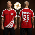 ACDC Canada 26 PWR UP Red White Two Sided Football Jersey