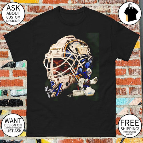 Alex Lyon big head Buffalo Sabres NHL Hockey signature shirt