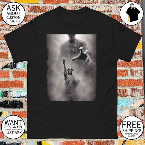 Alien Statue of Liberty Spurs Wemby Spurs vs Knicks shirt
