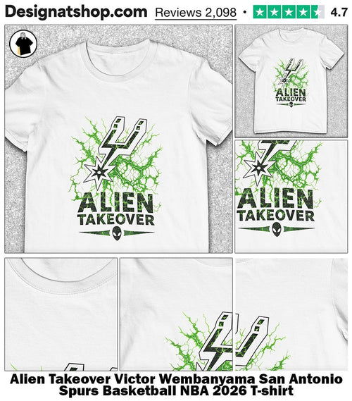 Alien Takeover Victor Wembanyama San Antonio Spurs Basketball NBA 2026 shirt
