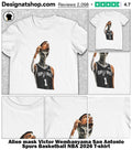 Alien mask Victor Wembanyama San Antonio Spurs Basketball NBA 2026 shirt