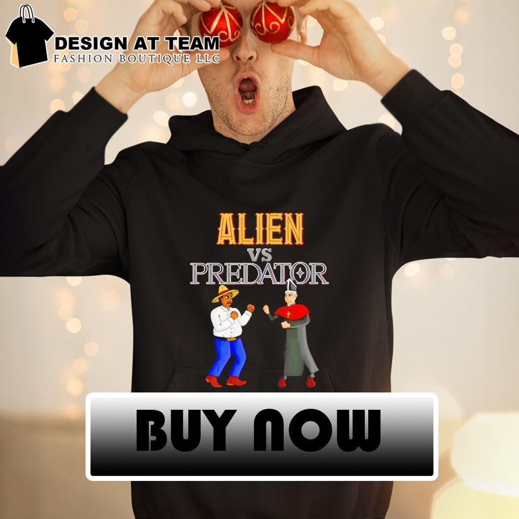 Alien vs Predator Sombrero and Pope 2026 vintage shirt