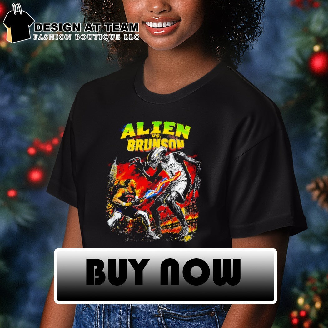 Alien vs. Brunson Jalen Brunson and Victor Wembanyama Basketball NBA Finals 2026 shirt