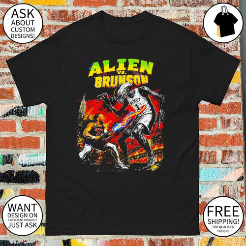 Alien vs. Brunson Jalen Brunson and Victor Wembanyama Basketball NBA Finals 2026 shirt