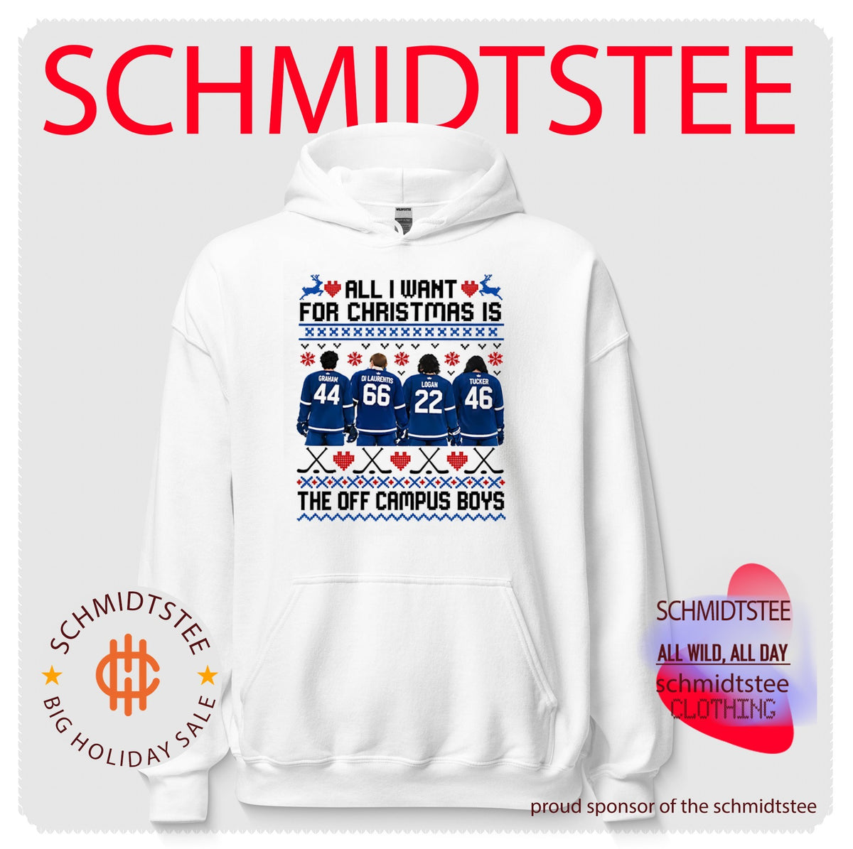 All I Want For Christmas Is The Off Campus Boys ugly shirt