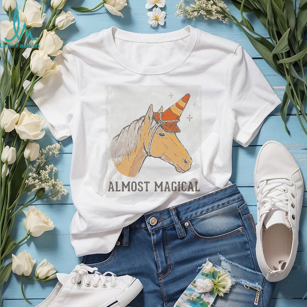 Almost Magical Construction Cone Unicorn Shirt