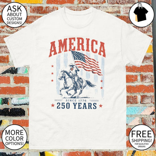 American Cowboy Horse Flag America Since 1776 250 Years shirt