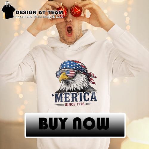 American Eagle Bandana Sunglasses Merica Since 1776 Patriotic 4th of July shirt