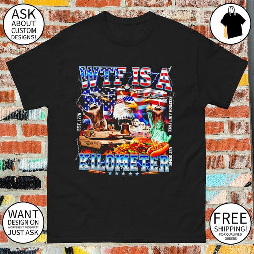 American Eagle Raccoon WTF is a Kilometer 4th Of July Freedom ain’t free est 1776 shirt
