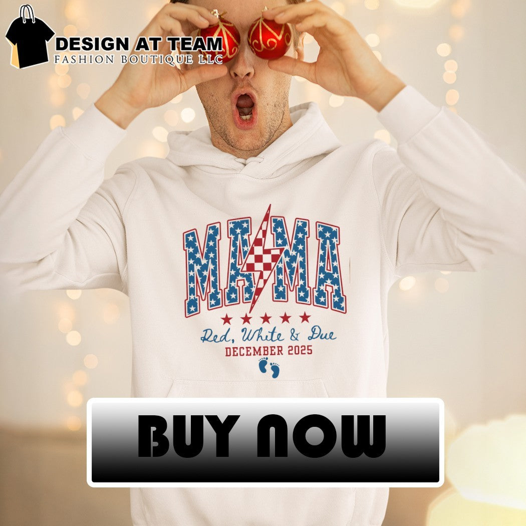 American Mama Red White and Due December 2025 4th of July shirt