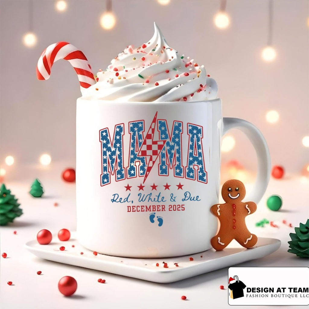 American Mama Red White and Due December 2025 4th of July shirt