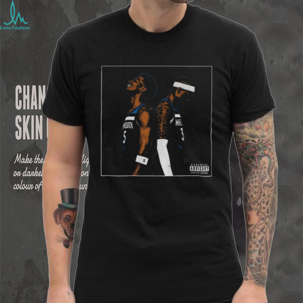 Anthony Edwards vs Jaden McDaniels Album cover parental advisory shirt]