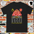 Arsenal FC 2025-2026 Premier League Champions Victoria Concordia Crescit signatures shirt
