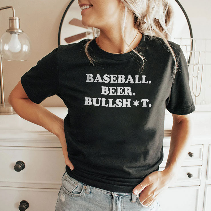 Baseball Beer Bullshit T Shirt