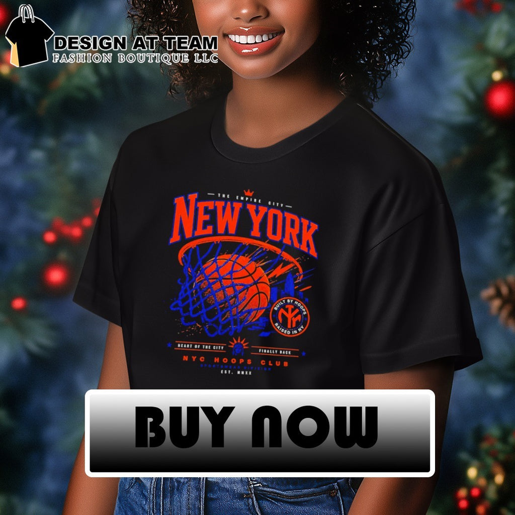Basketball New York Empire City hoop apparel Built by Hoops Raised in NY shirt