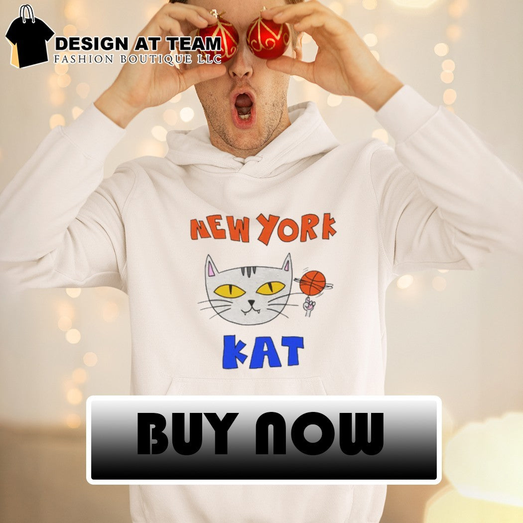 Basketball cat gray feline New York Kat fun apparel funny shirt