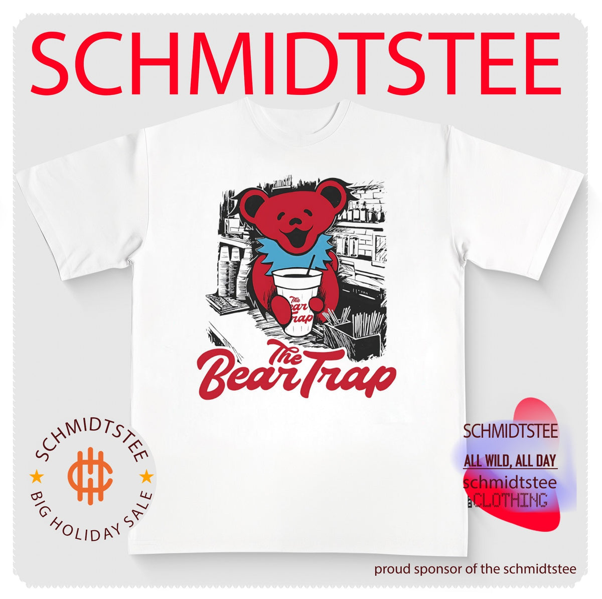 Bear Trap Bartending Bear Grateful Dead Style Dancing Bear shirt
