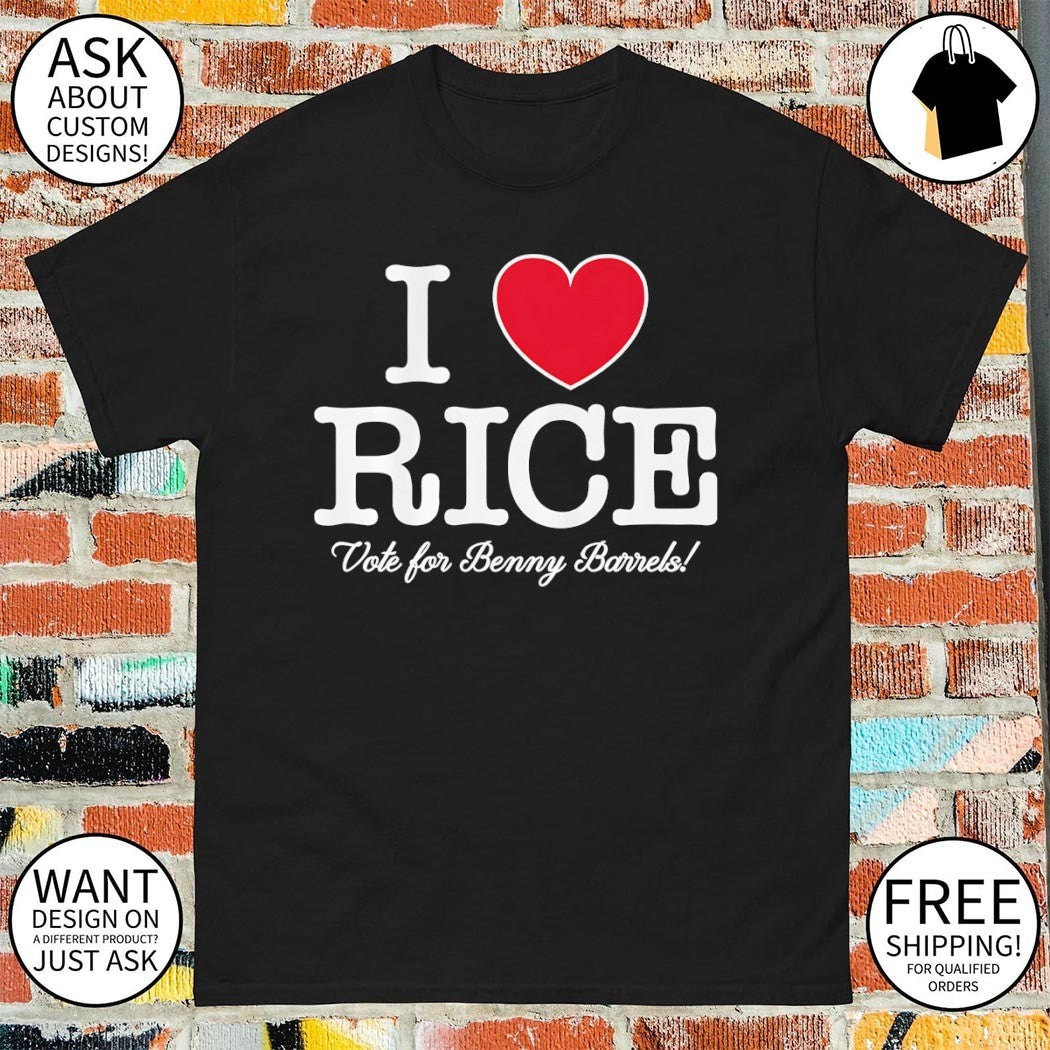 Ben Rice I love Rice Vote for Benny Barrels New York Yankees Baseball shirt