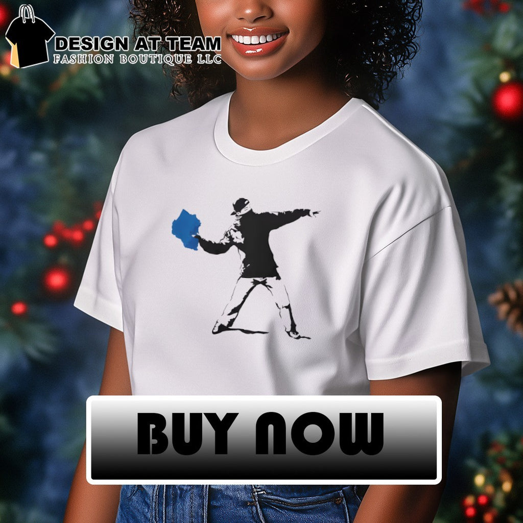 Blue strip paint Thrower Team Algae political shirt