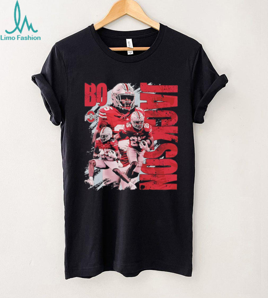 Bo Jackson Ohio State NCAA Football Player Collage Graphic shirt
