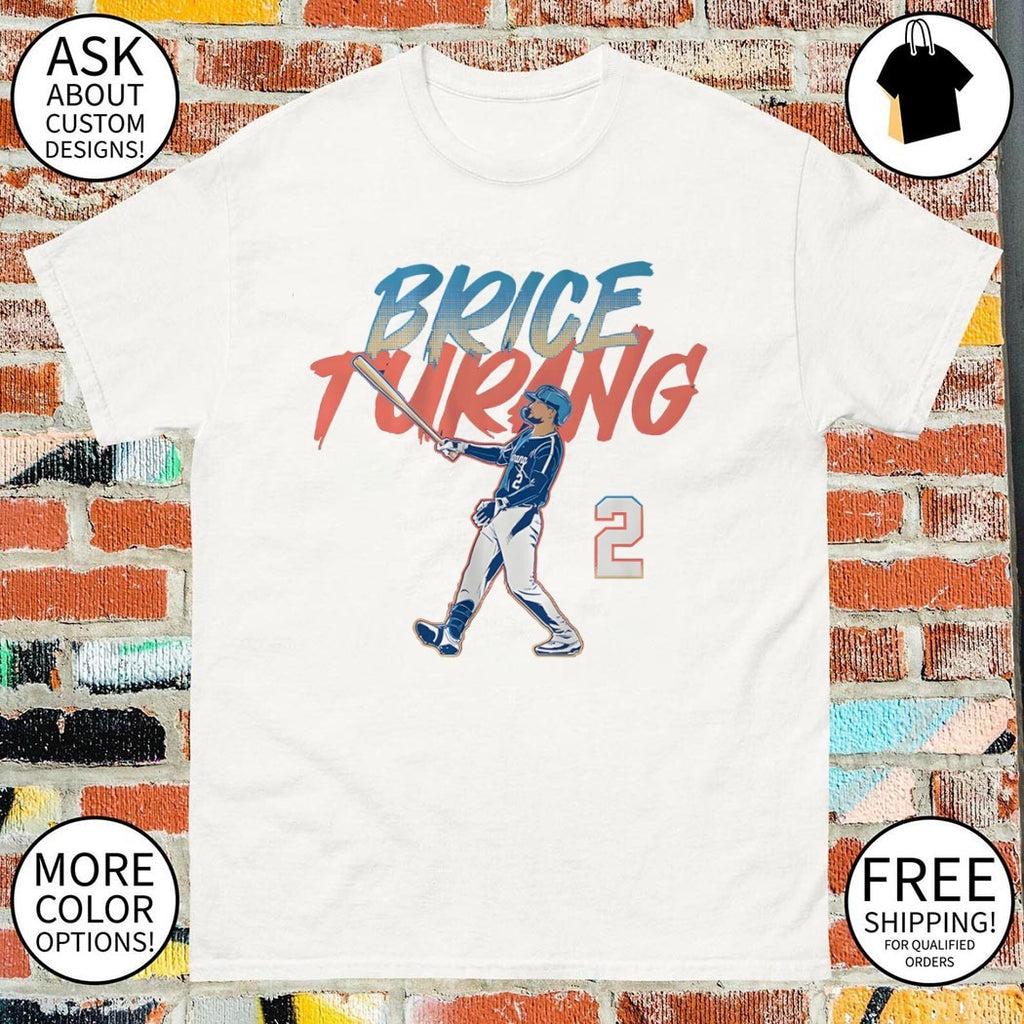 Brice Turang Milwaukee Brewers Slugger Swing Number MLB Baseball 2026 shirt