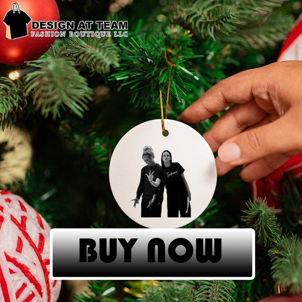 Caitlin Clark and Sophie Cunningham Black and White Duo Photo white shirt