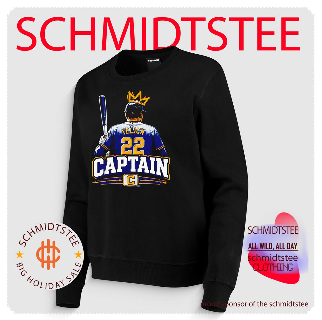 Cap Yeli Captain C Captain Yelich Milwaukee Brewers NLCS 2026 behind shirt