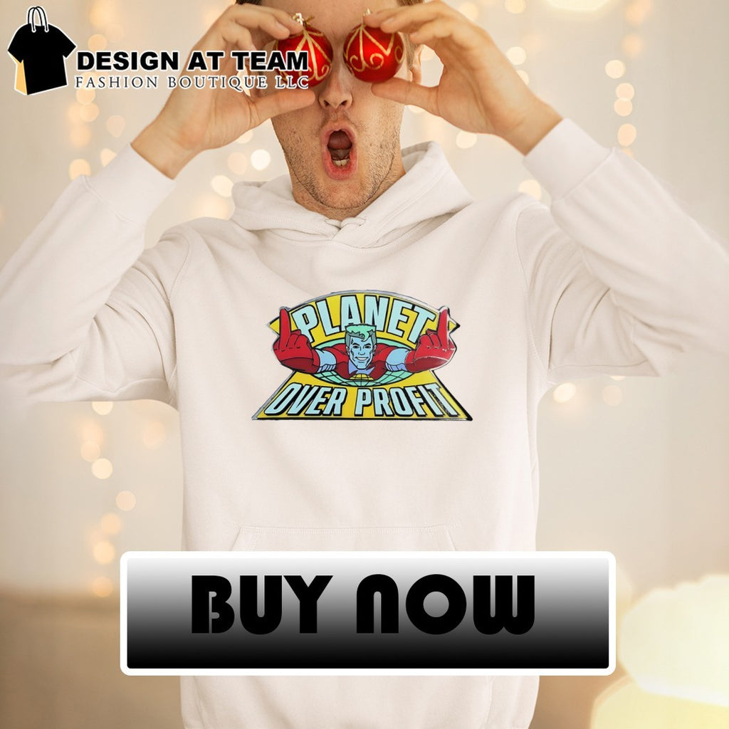 Captain Planet Enamel Pin Planet over Profit shirt