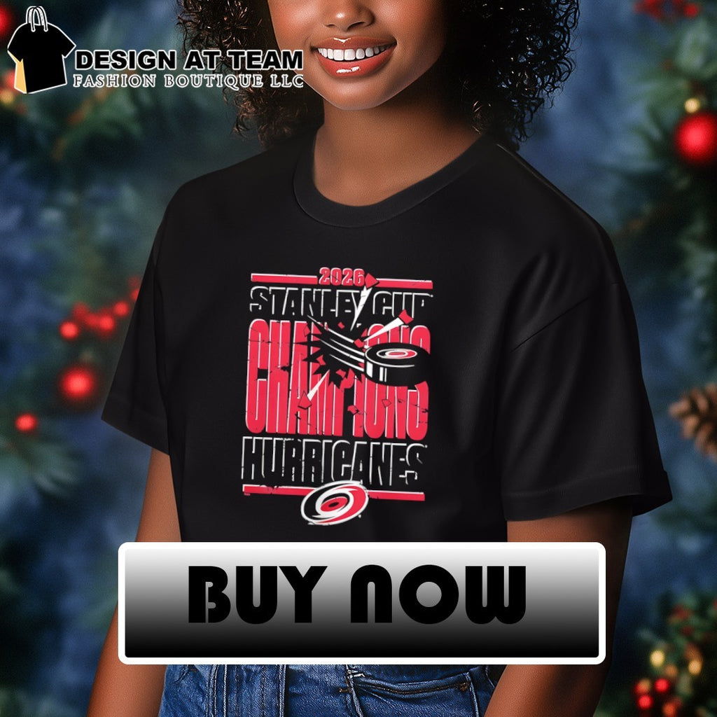 Carolina Hurricanes Hockey NHL 2026 Stanley Cup Champions Tri-Blend logo shirt
