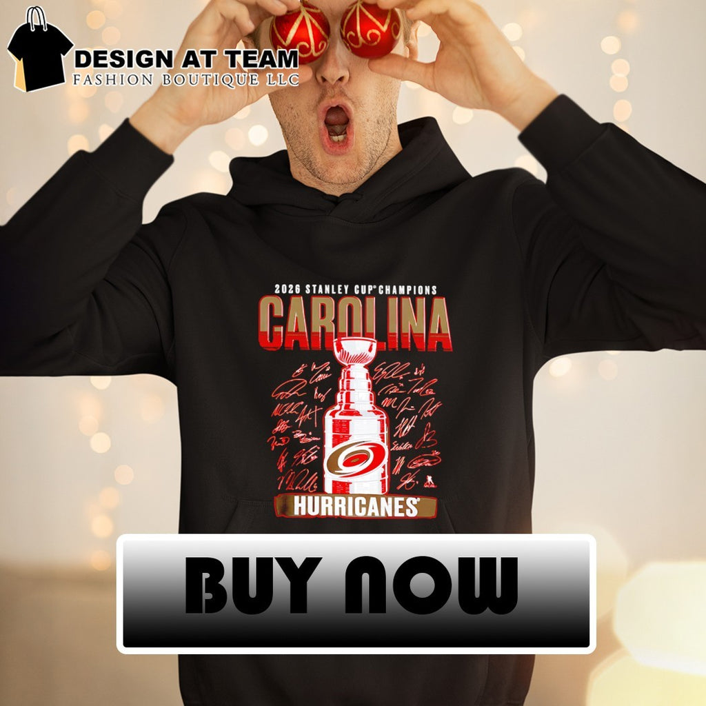 Carolina Hurricanes Hockey Stanley Cup Champions 2026 Team Player signatures shirt