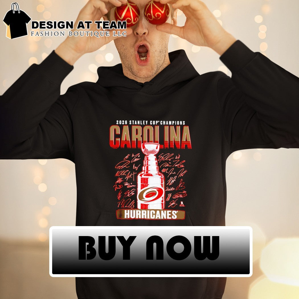 Carolina Hurricanes Hockey Stanley Cup Champions 2026 Team Player signatures shirt
