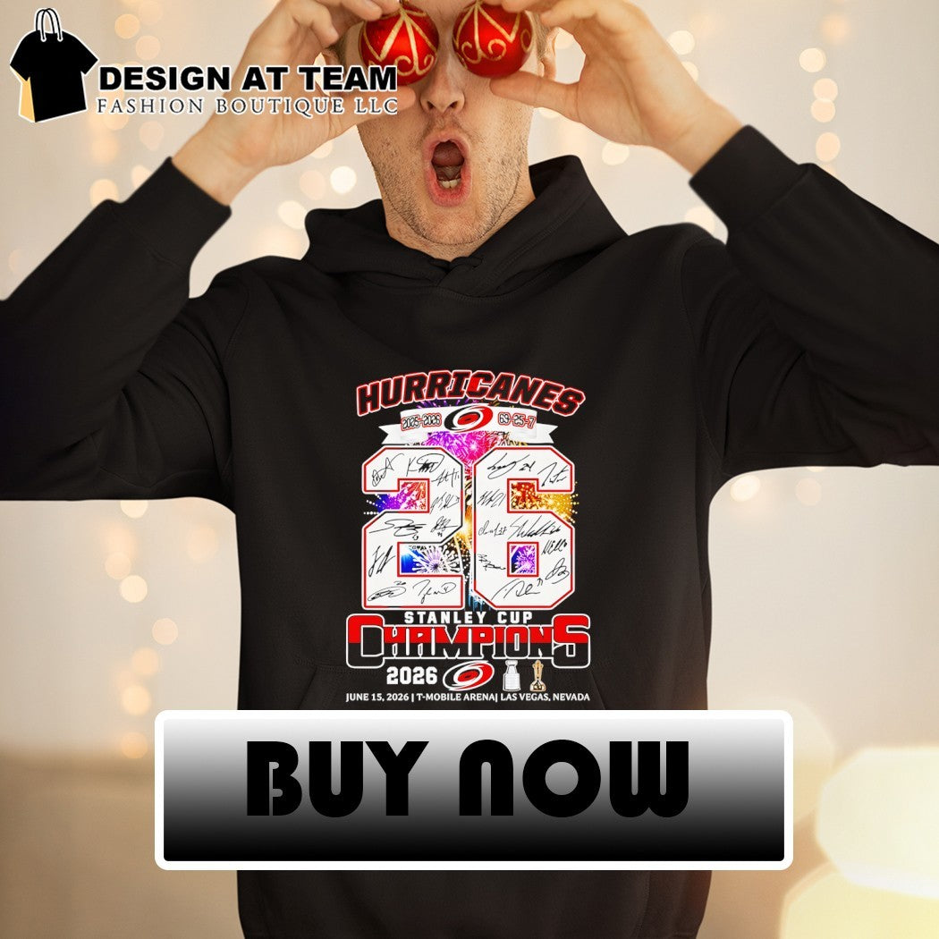 Carolina Hurricanes Hockey Stanley Cup Champions 2026 Team signature shirt