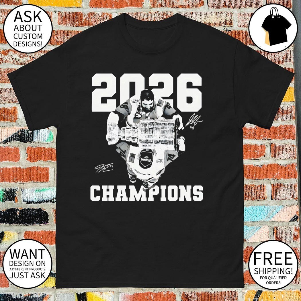 Carolina Hurricanes ice hockey Stanley Cup 2026 Champions players signature shirt