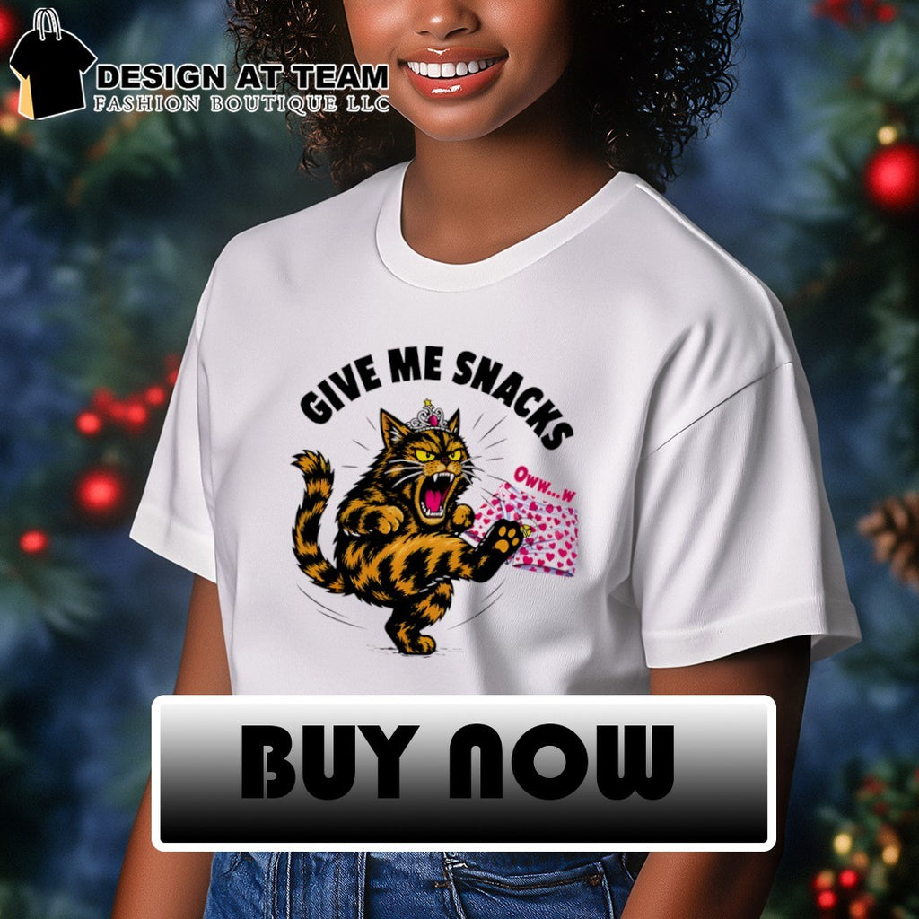 Cat crown Give Me Snacks Owww shirt