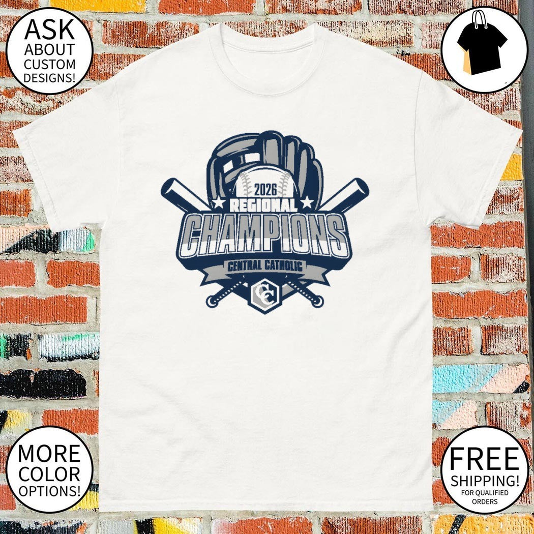 Central Catholic Baseball 2026 Regional Champions logo shirt