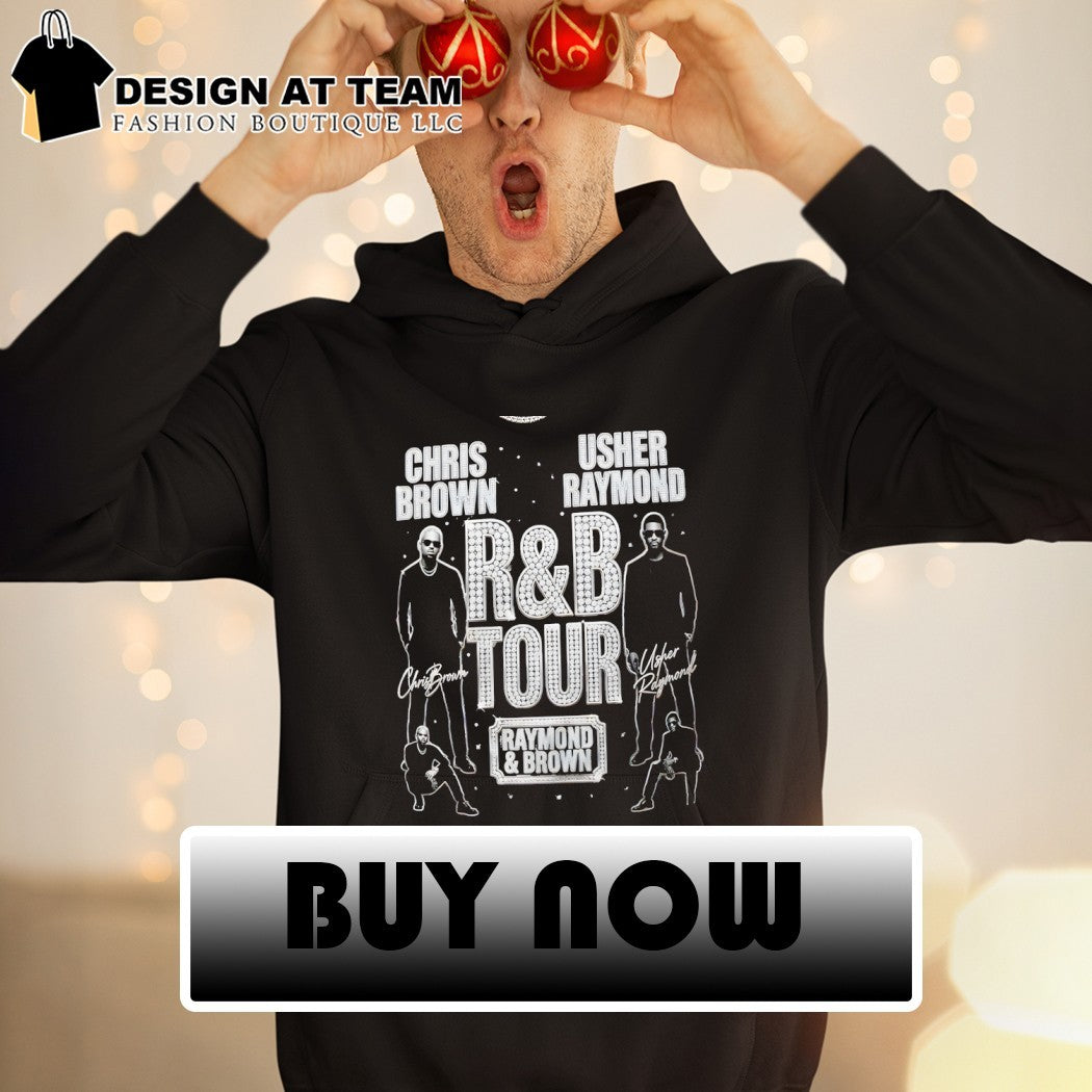 Chris Brown Usher Raymond R and B Tour Raymond and Brown music concert fan shirt