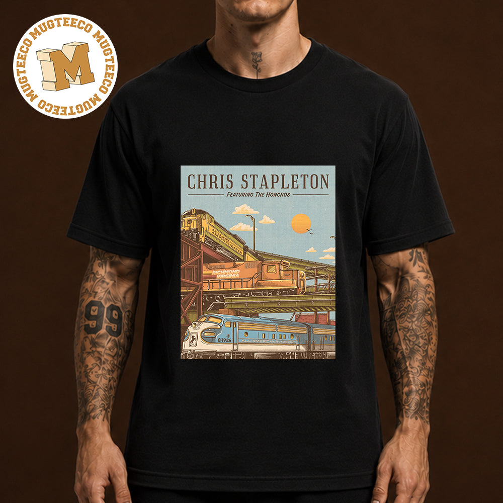 Chris Stapleton All American Road Show Richmond Virginia 2026 Event Poster At Allianz Amphitheater On August 19 2026 Unisex T Shirt