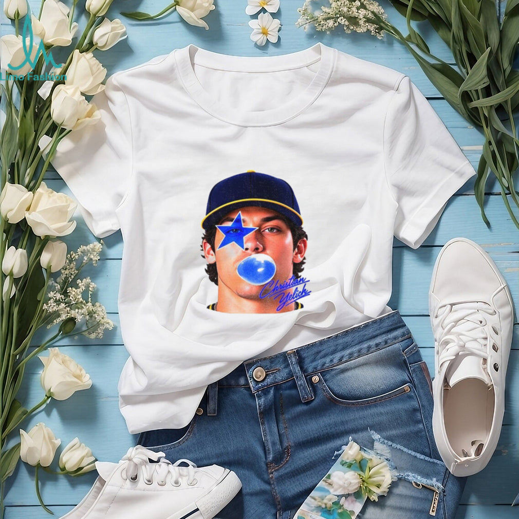 Christian Yelich Allstar Bubble MLB baseball player shirt