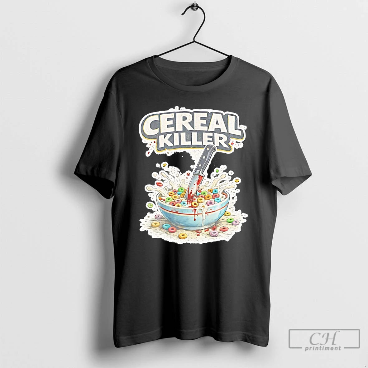 Classic Cereal Killer Bowl And Spoon Breakfast Graphic
