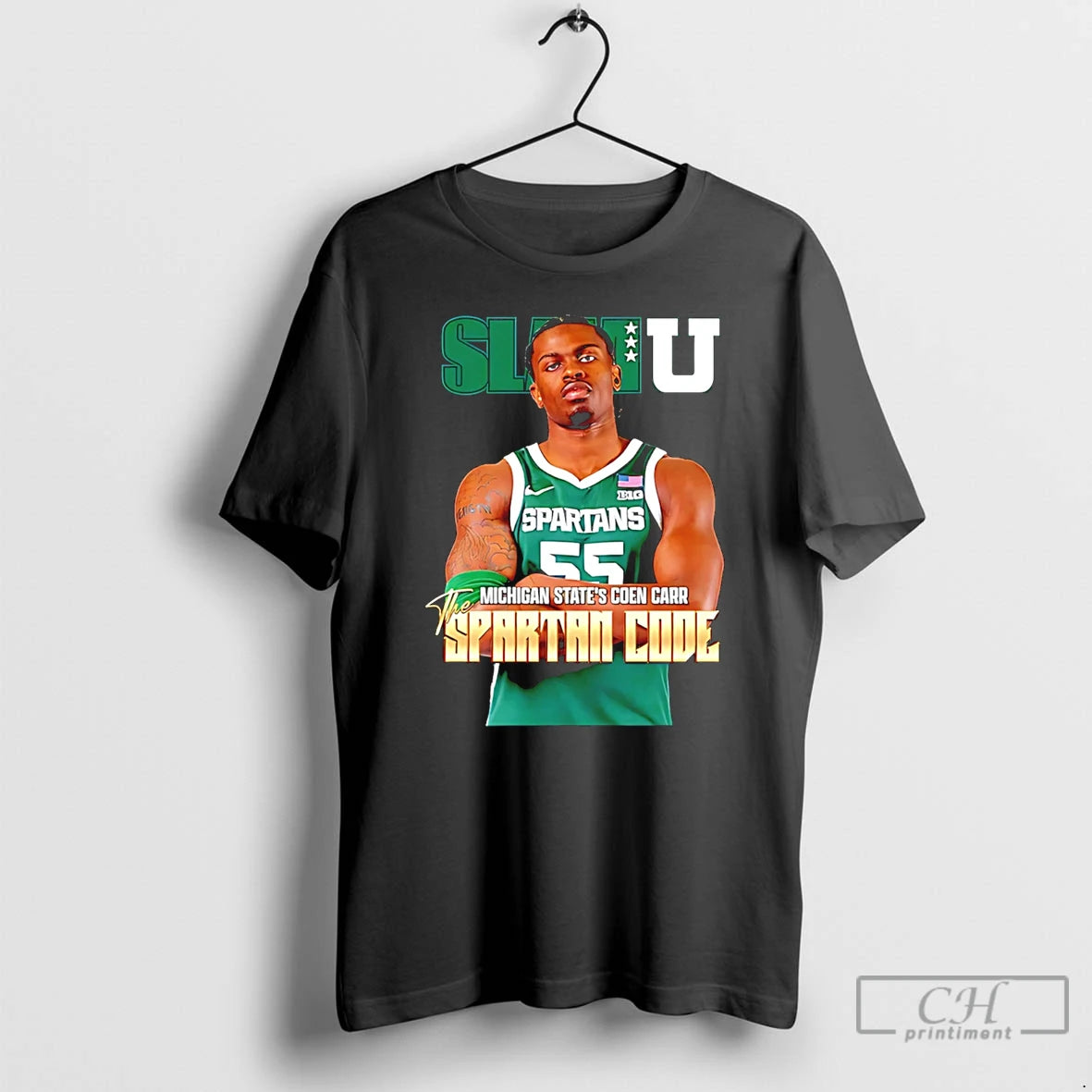 Classic Coen Carr Michigan State Spartans The Spartan Code Slamu Graphic