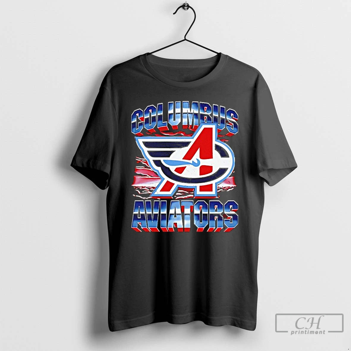 Classic Columbus Aviators Logo Graphic Vintage