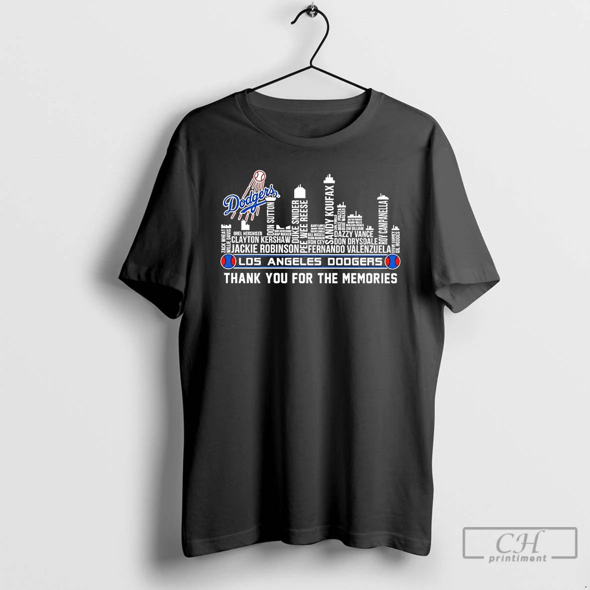 Classic Skyline City X Los Angeles Dodgers Thank You For The Memories T Shirts Sweater